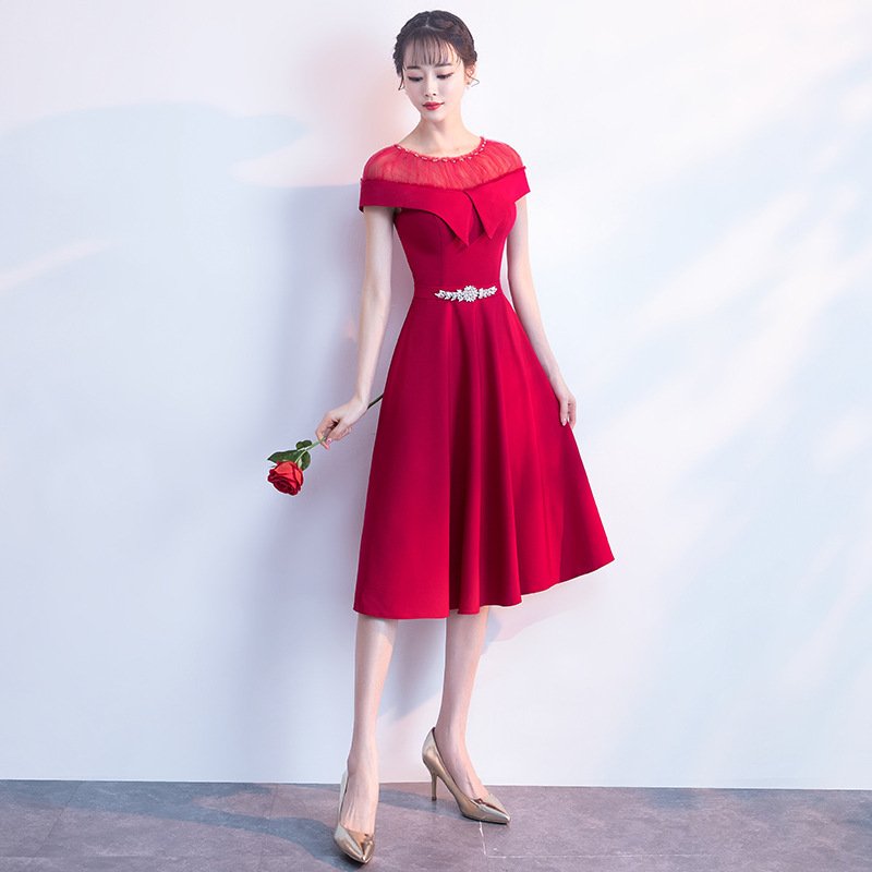 Red wedding dress